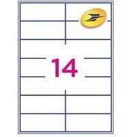 Office Star - Wit - 99.1 x 38.1 mm 1400 etiket(ten) (100 vel(len) x 14 etiketten