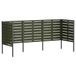 vidaXL Écran de poubelle 249 x 85 x 113 cm Acier vert olive