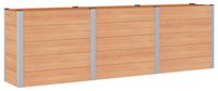 vidaXL Jardinière surélevée, marron, 300 x 50 x 91 cm, WPC et aluminium