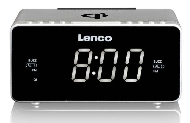 Lenco CR-550 - Klokradio - FM - Digitaal - Zilver
