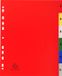 Exacompta 20x Tabbladen met bedrukte tabs in gekleurde PP - 6 tabs - 1 tot 6 - A4 maxi - Geassorteerde felle kleuren - 2506E