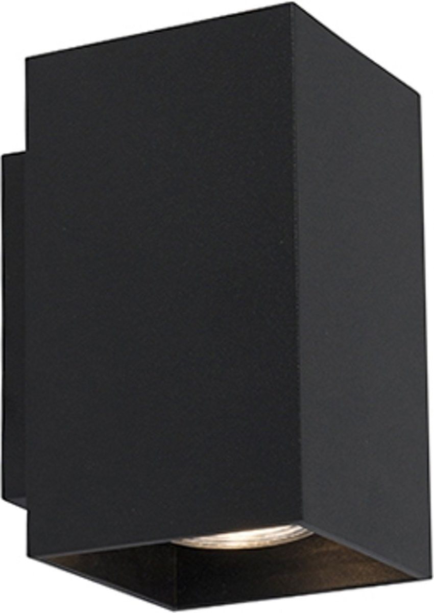 QAZQA Sandy Q Wandlamp 2 lichts D 105 mm zwart - 8718881046308