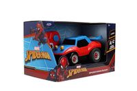 Jada Marvel Spider-Man Buggy, op afstand bestuurd, 14 cm, kinderauto, eenvoudig te bedienen, 2,4 GHz, 1 kanaal, speelgoed voor kinderen vanaf 2 jaar
