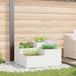 Maison Exclusive - Jardinière de jardin en acier blanc, 80 x 80 x 48 cm