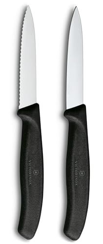 Victorinox Swiss Classic Schilmes en Tomatenmes - 8 & 11 cm - RVS - Zwart