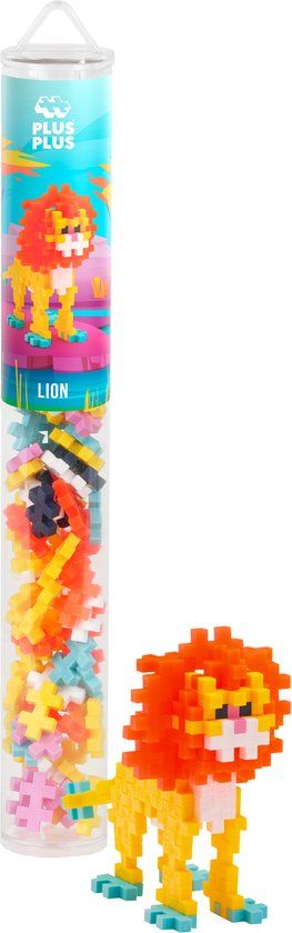 Plus-Plus Leeuw 100-delige Bouwset Tube
