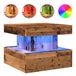 VidaXL Salontafel met LED-verlichting, oud houtkleurig, 50x50x40 cm