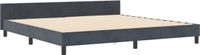 vidaXL Boxspring bed met hoofdeinde Donkergrijs 200 x 200 cm Fluweel