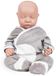 17-inch poupée bébé en silicone, garçon, avec un corps entièrement en silicone, yeux fermés