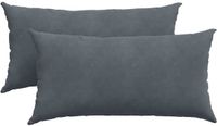 vidaXL - Zitkussens - 2 stuks - Donkergrijs - 80 x 40 cm - Corduroy stof