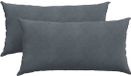 vidaXL - Zitkussens - 2 stuks - Donkergrijs - 80 x 40 cm - Corduroy stof