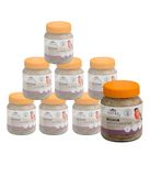 Dehner Natura Premium Vogelvoer voor wilde vogels, pindakaas in glas, rozijnen, het hele jaar door energierijk, hoogwaardig vogelvoer voor wilde vogels, 8 x 340 g (2,72 kg)