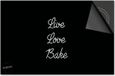 Dietrix Inductie Beschermer 60x52 - Quotes - Live Love Bake Zwart