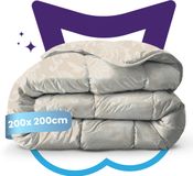 Slaapspeciaal Eazydekbed Series Charli - Wasbaar Dekbed - Zomerdekbed zonder Overtrek - Hoesloos Dekbed - 2 in 1 Dekbed - Dekbed met Vaste Overtrek - Incl. 2 Kussenslopen - 240x200 cm