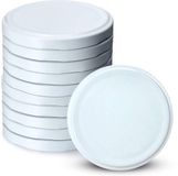 KADAX Schroefdeksel met diameter van 82 mm, metalen twist-off-deksel, reservedeksel voor inmaakpotten en weckpotten, deksel met 6 inkepingen (10 stuks, wit)