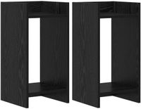 vidaXL Plantenstandaard Zwart Eiken 30 x 30 x 60 cm Bewerkt Hout