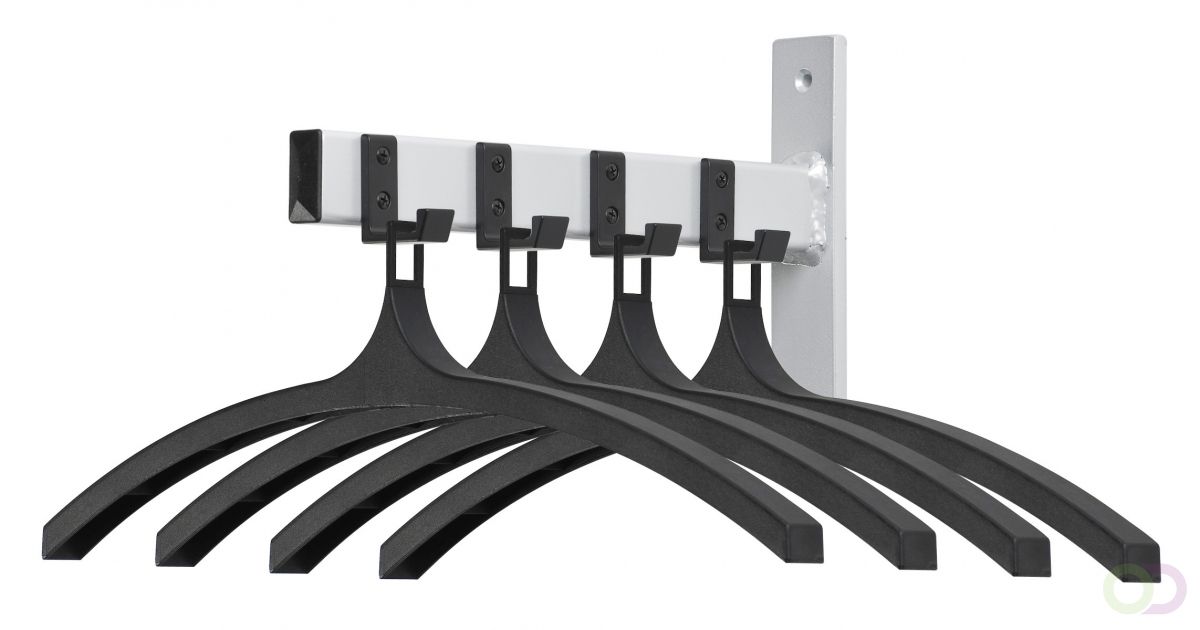 Panda - Garderobesteun met 4 haken en hangers