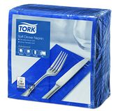 Tork Soft Dinnerservet Donkerblauw, 1/8-vouw 3-laags, 39 x 39 cm, 12 x 100 servetten, 477619
