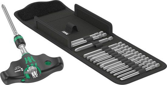 Wera Kraftform Kompakt 400 RA Imperial Set 1 - 17-delig Bitschroevendraaier Set