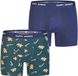 Happy Shorts Heren Boxershorts Kerst 2-Pack Groen/Donkerblauw - Maat L