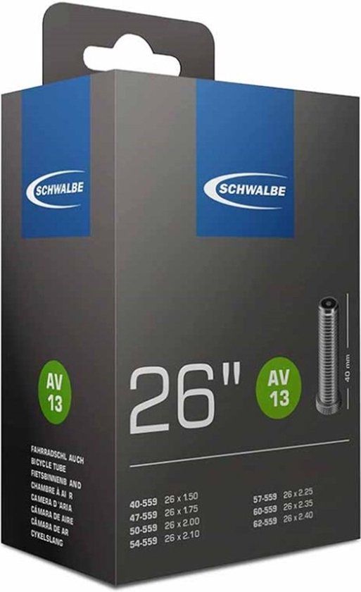 Schwalbe Binnenband - AV13 - 26 inch x 1.50 - 2.40 - Auto Ventiel - 40mm