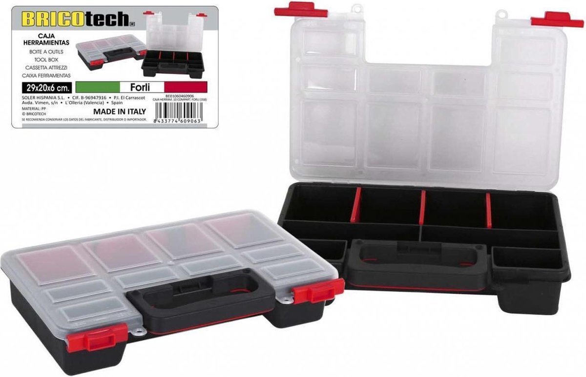 BricoTech Brico Tech opbergdoos / Organizer 29x20x6 cm