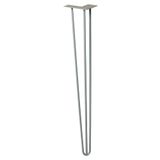 WAGNER meubelpoot/tafelbeen/meubelvoet - HAIRPIN LEG - retro-stijl - staal met gepoedercoating vintage, 12 x 12 x 71 cm, poot conisch/hellend, met geïntegreerde schroefplaat - 12827701