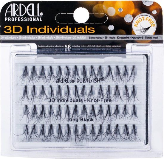 Ardell - 3D Individuals Duralash Knot-Free - Umělé řasy Long Black - 56.0ks