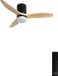 Create Stille 40W Plafondventilator met Licht en Afstandsbediening - Zwart / Licht houtlook - 112 cm