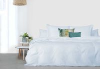 Elegance Dekbedovertrek - 260x200/220 - Uni Percal katoen - Met Bies - ice blue