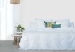Elegance Dekbedovertrek - 260x200/220 - Uni Percal katoen - Met Bies - ice blue