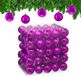 Relaxdays Kerstballen set van 100 - Ø 6 cm - Glanzend & Mat - Kunststof - Paars