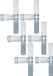Alberts 824082 Kruisband | verzinkt blauw | 180 x 30 mm | Set van 6