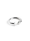 SINGULARU - Gepersonaliseerde Letter Spark Zilveren Ring