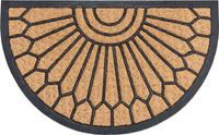 Hanse Home Kokosvezel Vloermat Rond Zwart, Bruin 45x75cm