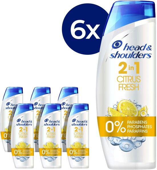 Head & Shoulders Citrus Fresh 2-in-1 Anti-roos - Voordeelverpakking 6x270ml - Shampoo en Conditioner