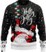 JAP Christmas Kersttrui met lichtjes (maat S) - 100% Gerecycled - Kriebelt niet - Kerstcadeau volwassenen - Foute Kersttrui dames en heren - Holly Jolly - Zwart