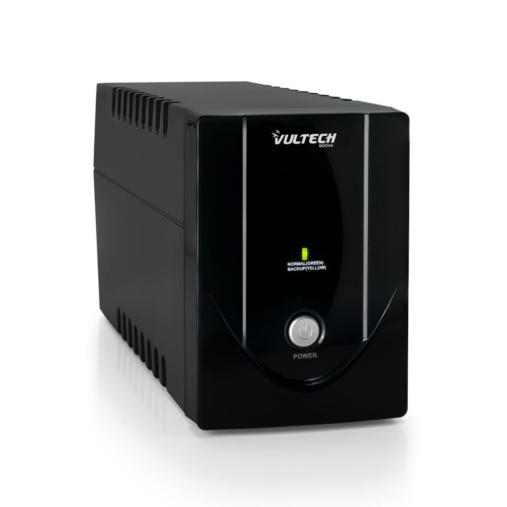Vultech UPS800VA-LITE - Ononderbroken stroomvoorziening (UPS) - Zwart