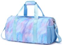 Merkloos Training Bag Reistas voor Kinderen - Met Schoencompartiment - Lilac/Blauw