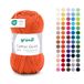 Gründl Cotton Quick Uni wol - fijne haakwol - breigaren - haakgaren - glanzend en huidvriendelijk - 100% katoen - 1 bol van 50 g / 125 m - naalddikte 3-4 - rood