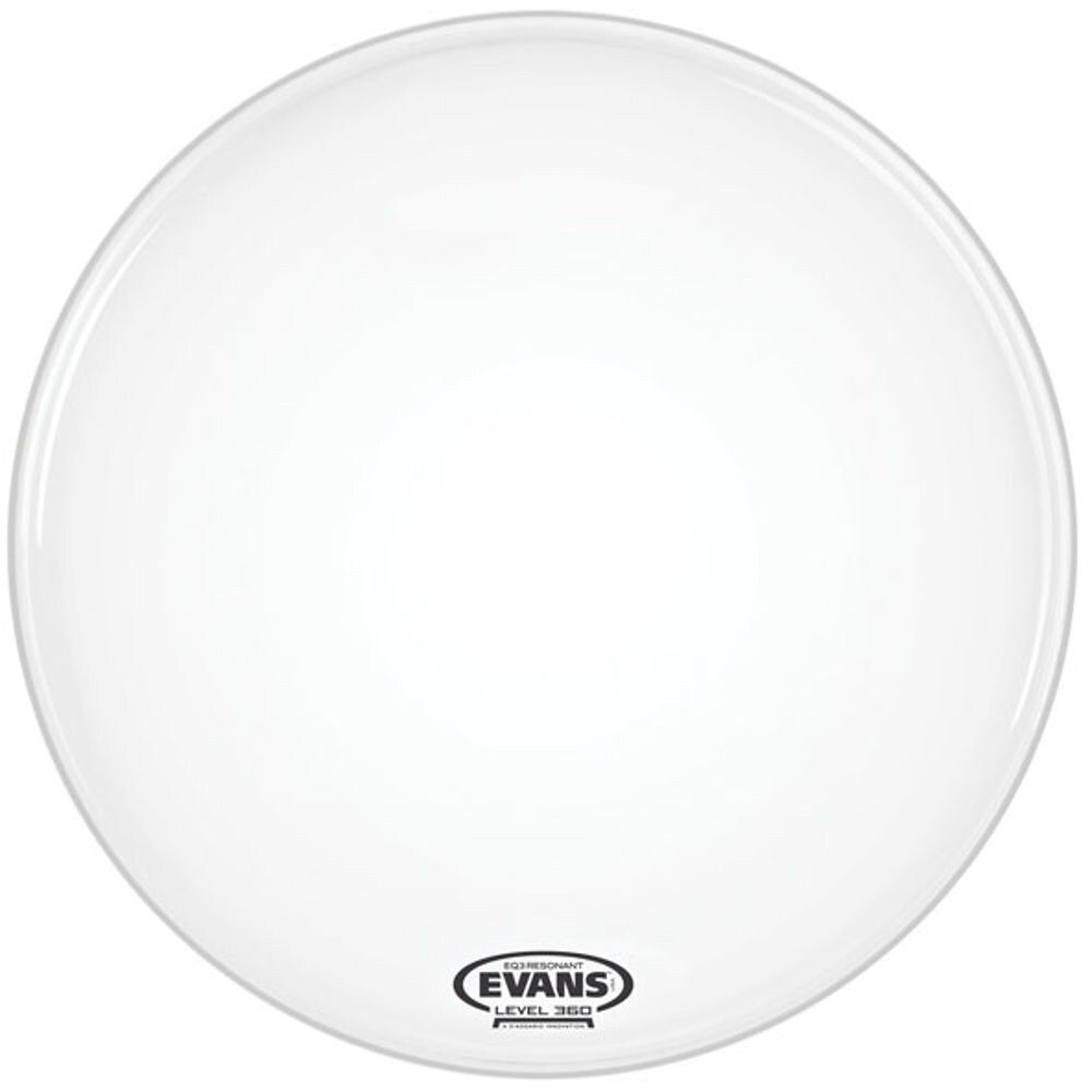 Evans BD24RGCW-NP EQ3 No Port Coated White 24 inch bassdrumvel