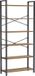 Vasagle Bibliothèque – 6 étagères – 30×80×186 cm – Noyer foncé noir