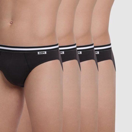 Dim Midi Slip - 4 Pack Noir - XXL