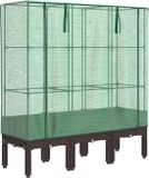 vidaXL Plantenbak verhoogd met kashoes 120x40x140 cm rattanlook