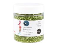 INNSPIRO Ronde glassteen zilver avocado groen 2,3 mm 10/0 120 g