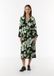 Comma Jurk limoen / zwart / offwhite