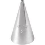 Wilton 418-2 tuit (Decorating Tip) -# 2-rond, roestvrij metaal, zilver, standaard