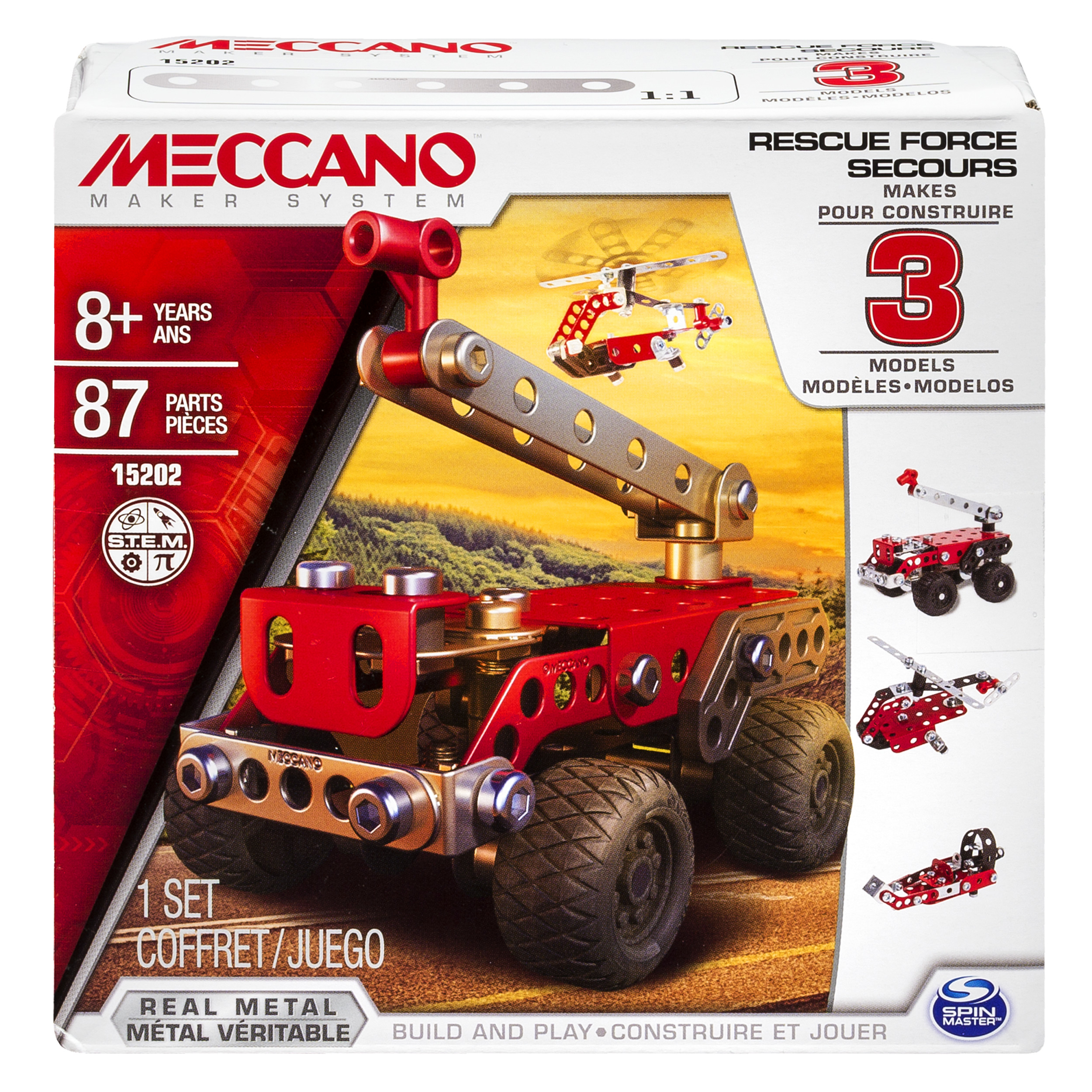 Spin Master Meccano - Rescue Squad - 3 Modellen - S.T.E.A.M.-bouwpakket
