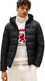 Tommy Hilfiger Heren MID GEWICHT HOODED JAS MW0MW41983 Zwart XXL