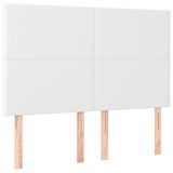 VidaXL Hoofdbord Wit 80x5x118/128 cm Kunstleer